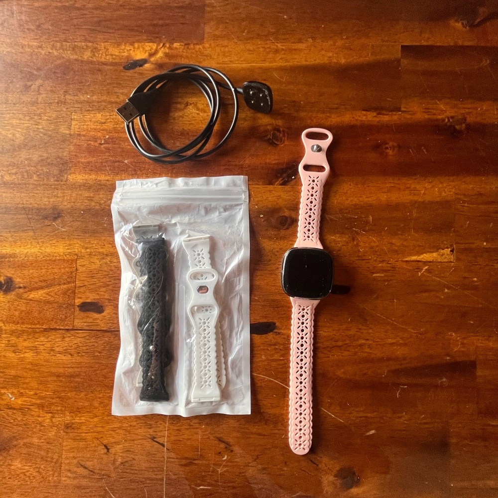 Fitbit Sense with Pink Band